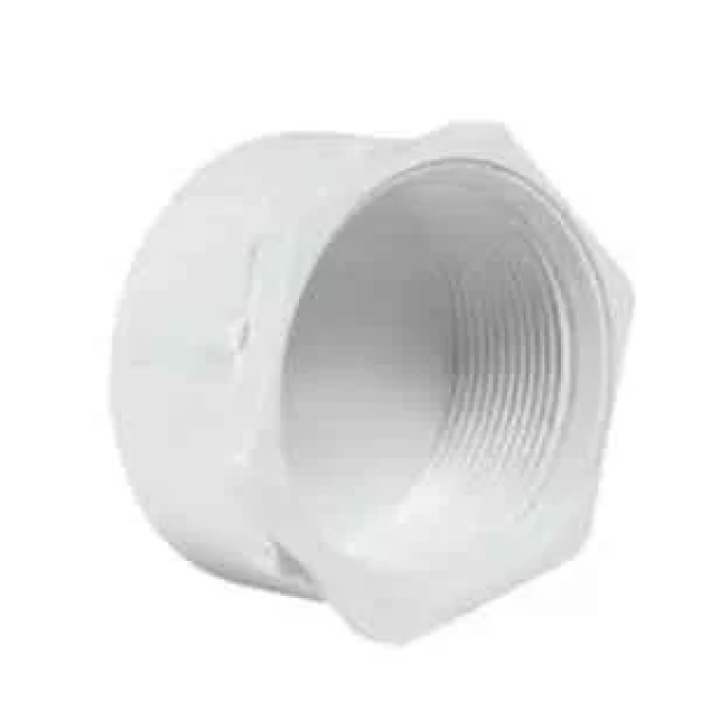 Supreme 3/4 inch SCH 80 UPVC White Thread Plain End Cap, MP1G8ECT002E